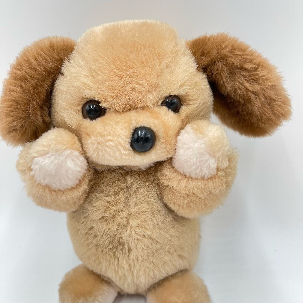 Princess Soft Toys 7" Begging Puppy Dog Plush Brown Tan Arms Up Hard Nose